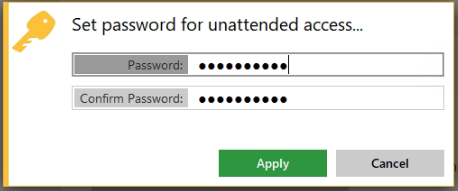 anydesk win10 settings unattended password