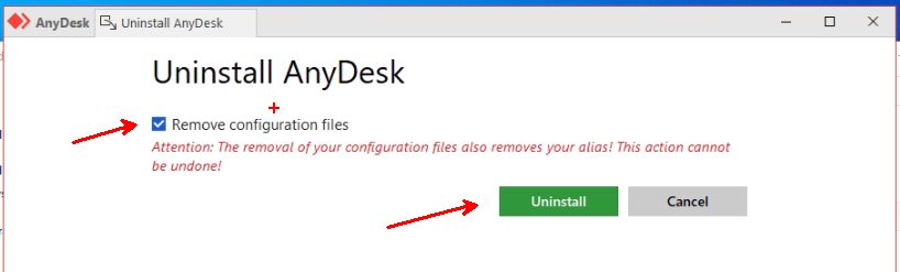 anydesk win10 uninstall