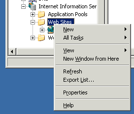 IIS Admin properties