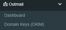outMail -> Domain Keys (DKIM)