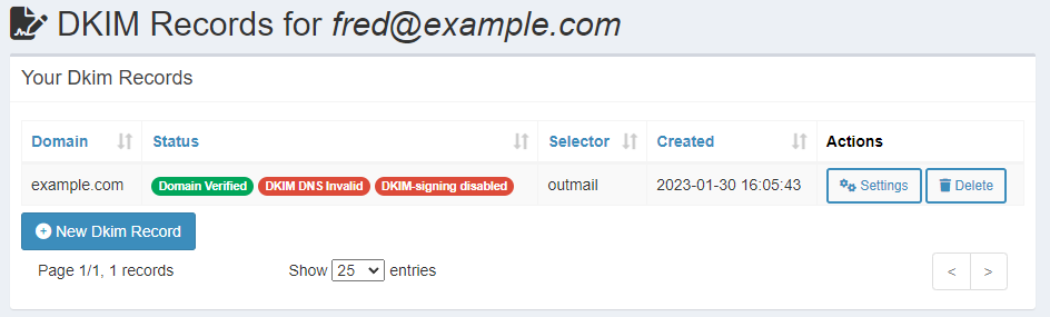 outmail domain ownership verified