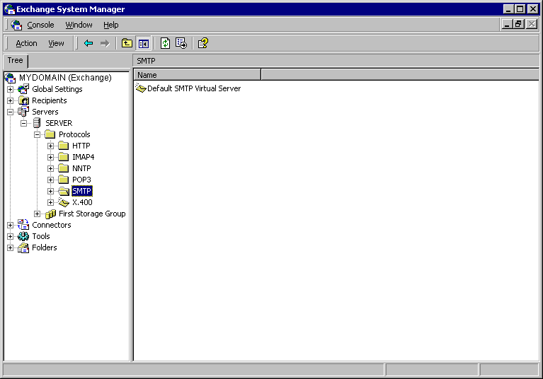 Exchange System Manager for Exchange 2000