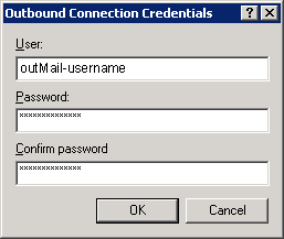 Exchange Outbound Connection Credentials
