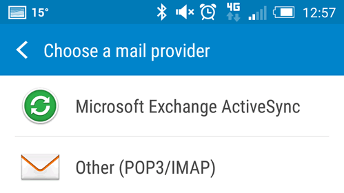 HTC Android - Add POP3 or IMAP Account
