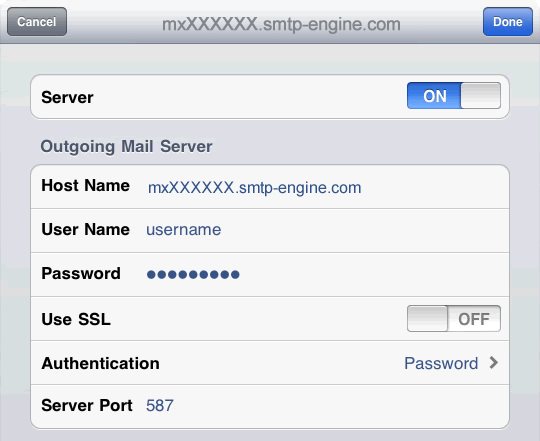 Apple iPad - Outmail Mail Settings