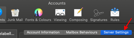 Apple Mac Mail Server Settings