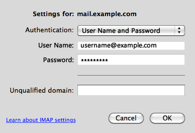 Change Mac Outlook Authentication Settings
