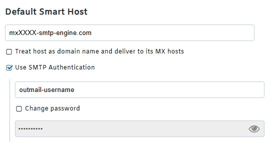 mdaemon default smart host settings