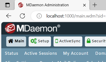 mdaemon menu setup