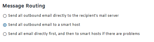 mdaemon message routing via a smarthost