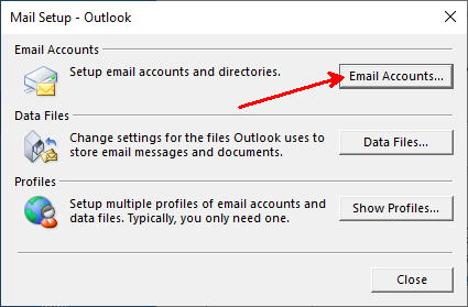 Outlook 365 - Mail Setup - Email Accounts