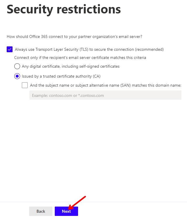 Microsoft 365 Exhange Send Connector Security Restrictions