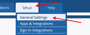 WHMCS Setup & General Settings Menu