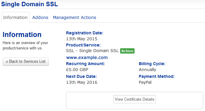 Getting your SSL Certificate Details