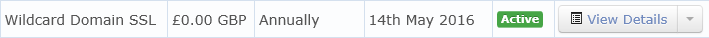 View Details of your wildcard domain SSL