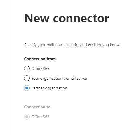 Micorsoft365 Exchange Admin New Connector